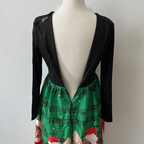 Cute Christmas Dress with Cats 🎄🐈 - Small - Picture 5 of 7